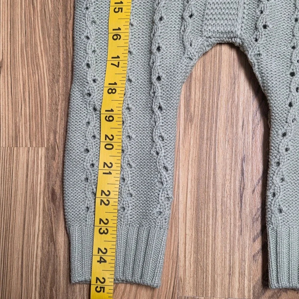 Mimixiong Baby Sweater Hooded Romper Baby Size 18-24 M Green‎ Button Front NWT